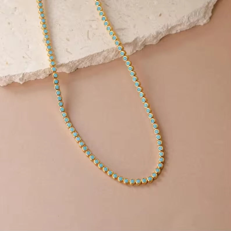 Turquoise Tennis Necklace